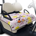 thumbnail image 2 of COEQINE Universal Golf Cart Seat Towel Blanket with 4 Front Pockets & Convenient Fold-Away Design, Fits for EZGO, Yamaha, Club Car and More 2 Person Seats, Ice Cream Candy Golf Print, 2 of 8