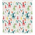 thumbnail image 3 of Ambesonne Octopus Shower Curtain, Ocean Wildlife Theme, 69"Wx70"L, Multicolor, 3 of 3