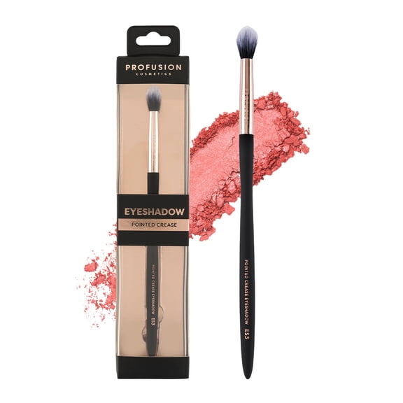 Profusion Cosmetics Artistry Series Pointed Crease Eyeshadow Brush, Soft Synthetic Fibers for Crease Definition, Precision Blending & Smudge Control
