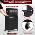 thumbnail image 3 of Tool Chest,5-Drawer Heavy Duty Rolling Tool Chest with Detachable Toolbox Steel Tool Storage Cabinet Sliding Drawers Lockable Wheels for Garage Workshop Mechanic Tools Organization Black, 3 of 6