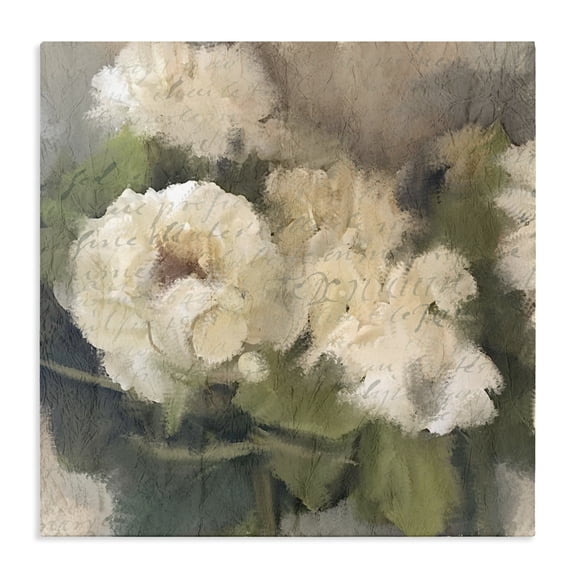 Stupell Industries Traditional Soft Textural White Summer Hydrangeas Canvas Art, 17 x 17, by Kim Allen