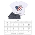 thumbnail image 3 of Camiseta De Moda De Verano Camisa de la bandera americana femenina Traje de calle de manga corta con cuello redondo (Blanco L) Cgtredaw Para estrenar, 3 of 5