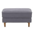 thumbnail image 1 of CorLiving Mulberry Versatile Mid-Century Modern Upholstered and Padded Ottoman with Wood Legs, 1 of 8