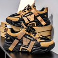 thumbnail image 4 of Men's Casual Sneakers, Multi-color Spliced PU Upper. Lace-up. Low-top. Bread Shoe Style. Suitable for All Seasons. Ideal for: Hiking, Traveling, Sports, Outdoor Activities, Streetwear, Skateboarding, 4 of 9