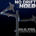 thumbnail image 2 of VIVO Black Dual Monitor Adjustable Desk Mount, Fits Ultrawide Screens up to 38", 2 of 7