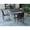 Black, variant on International Caravan Resin Wicker Square Dining Group-Color:Black