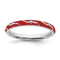 thumbnail image 2 of Sterling Silver Red Enamel Ring, 2 of 9