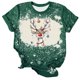 thumbnail image 2 of Fiudx Tops para Mujer Camiseta de Manga Corta con Cuello Redondo y Estampado Navideño a La Moda para Mujer, 2 of 4