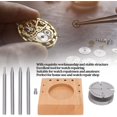 thumbnail image 3 of Watch Balance Wheel Holder Set, Watch Movement Balance Wheel Stand Wooden Base Pin Punch Watch Balance Wheel Hairspring Holder Set for Stand Base Pin Punch and Pin, 3 of 8