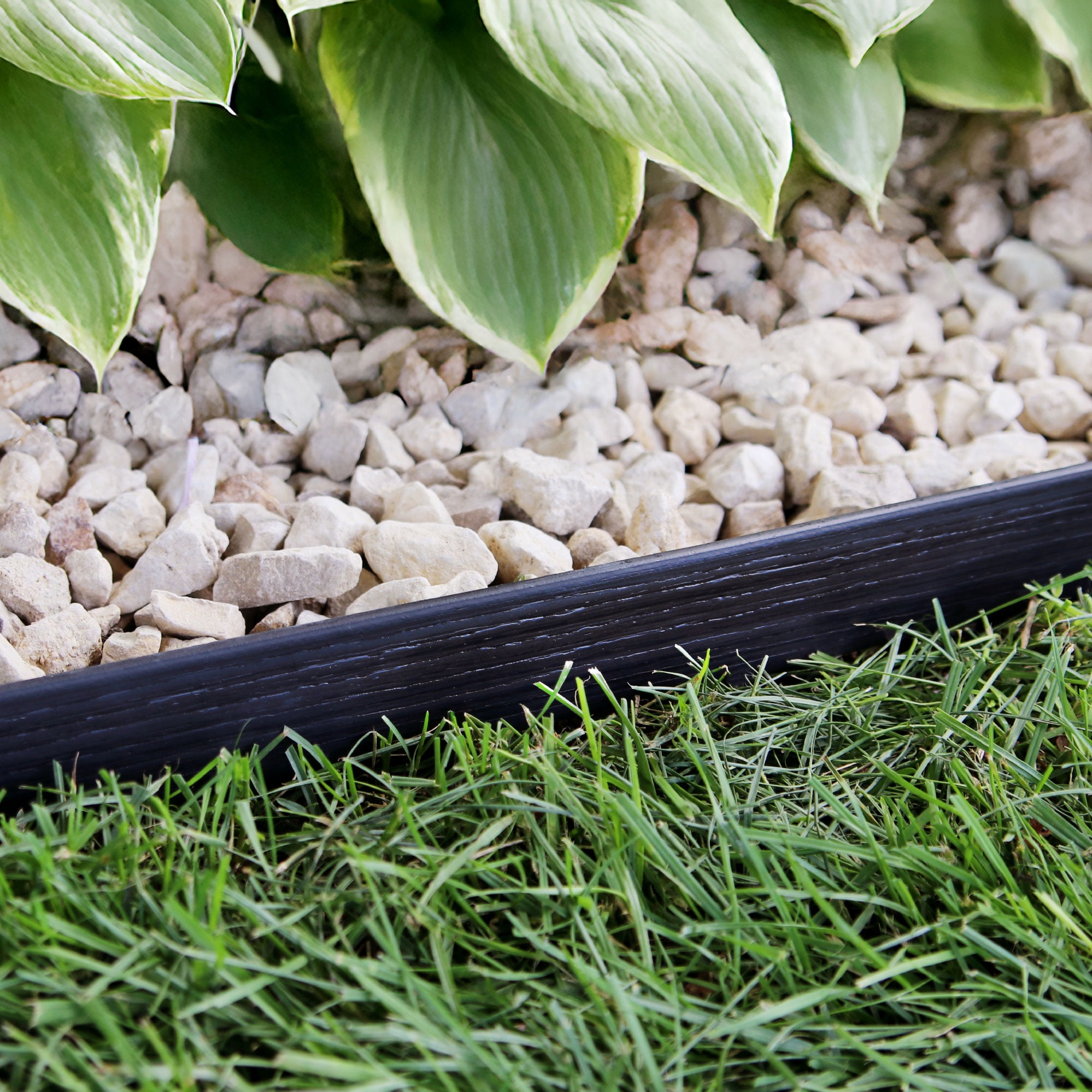 Dig-Free 25 ft. Landscape Edging Border, Garden Edging for Flower Beds, Garden & Lawns, Plastic (Black)