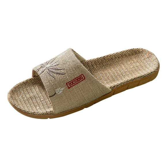 Wyzesi Shower Slippers Non Slip Female Household Indoor Couple Household Chinese Flower Print Sandals