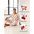 thumbnail image 5 of PatPat Men’s Pajama Pants Sleep Set Christmas Pajamas Family Matching Long Sleeve Gingerbread Man White Pjs with Socks, 2-Piece, Size M, 5 of 13