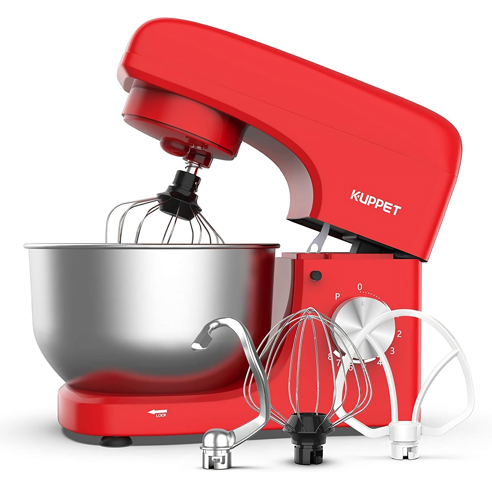 KUPPET Stand Mixer, 8Speed TiltHead Electric Food Mixer with Dough