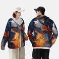 thumbnail image 2 of KLL Cosmic Dog Starry Night Print Men's Women’s UPF 50+ Sun Protection Outdoor Hoodie Jacket Long Sleeve Fishing Hiking Performance Shirt- 3X-Large, 2 of 5