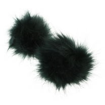 Soimiss 2Pcs Dark Green Faux Pom Poms for Hat Accessories Easy to Attach