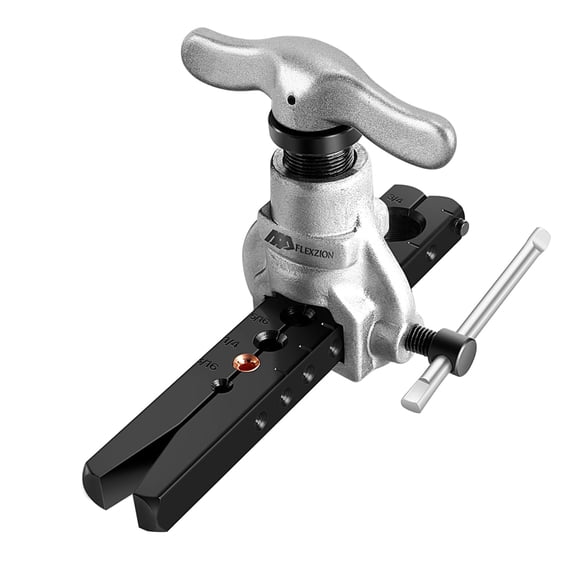 Flaring Tools Set Tubing Pipe 8 Dies Sizes 3/16 - 3/4inch 45 Degree Angle Eccentric Cone Type Kit with Copper Brass Aluminum Mild Steel for Water Gas Refrigeration Brake Line Applications