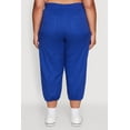 thumbnail image 5 of Womens Plus Size Poplin Drawstring Hem Utility Capris, 5 of 5