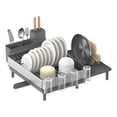 thumbnail image 1 of Estante para secar Platos Grande para mostrador de Cocina, Estante de Platos de Acero Inoxidable con Boquilla giratoria, utensilio, Taza, Vidrio, Tabla de Cortar, Soportes para, 1 of 6