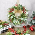thumbnail image 2 of 6 Pcs Couronnes d'Oreilles d'Agneaux de Noël 9 Pouces Couronnes d'Oreilles d'Agneaux Artificielles avec Baies Rouges Mini Bougies en Eucalyptus pour Décorations de Noël Porte d'Entrée Porche Mur Fenêtre Intérieur Extérieur, 2 of 8