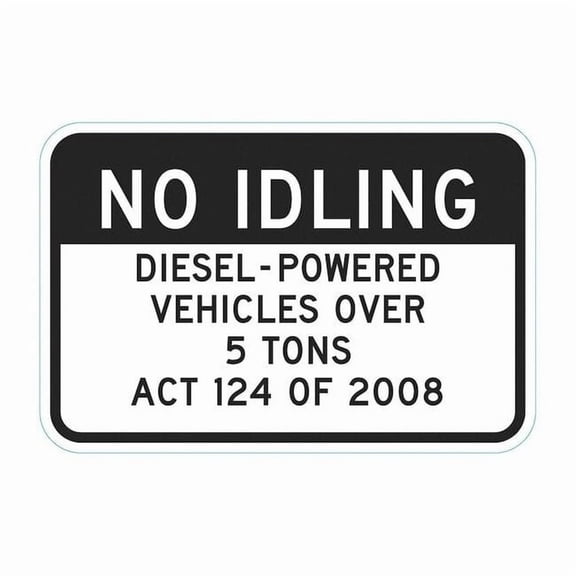 Lyle No Idling Parking Sign,12" x 18" T1-6285-HI_18x12