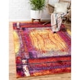 thumbnail image 4 of Unique Loom Metro Abstract Lantern Area Rug 5' x 8' Rectangle Yellow/Red, 4 of 5