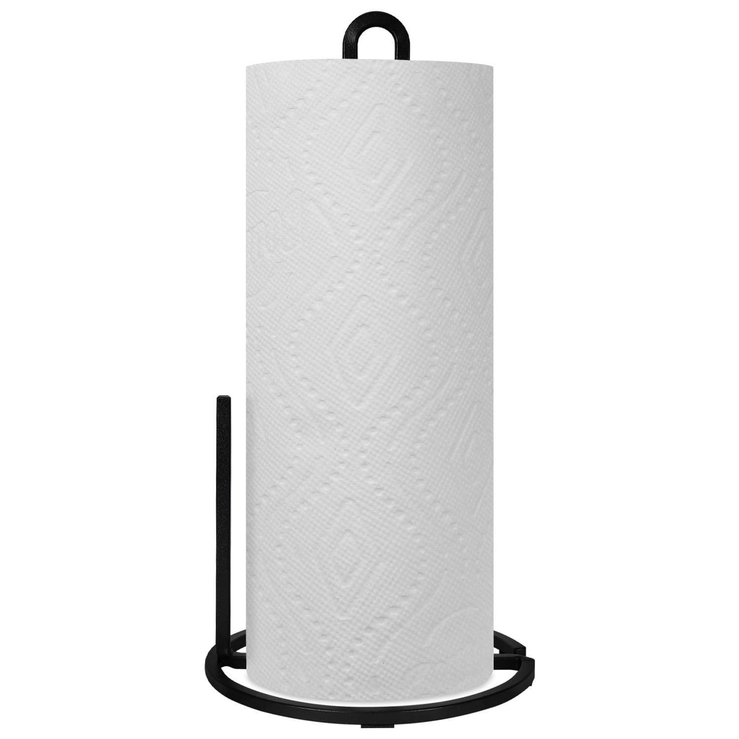 Black square modern paper towel holder