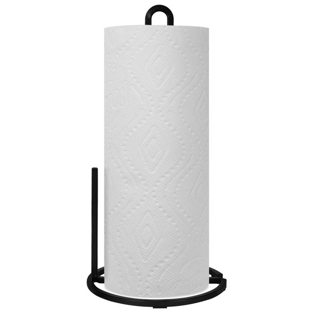 Black square modern paper towel holder