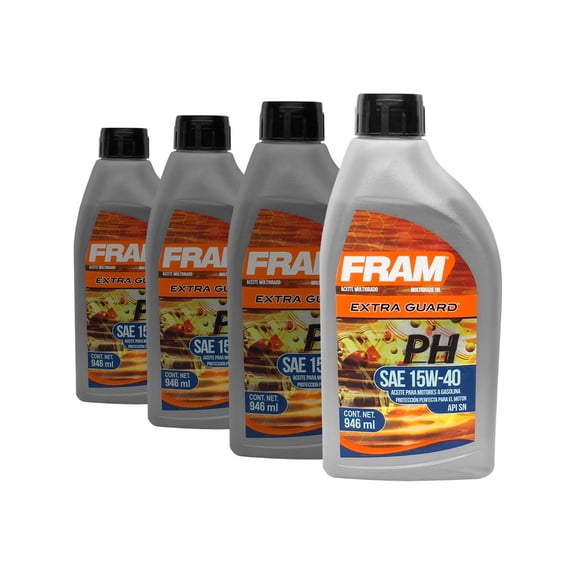 Aceite Mineral De Motor 15W40 Fram Extra Guard 4 Botellas
