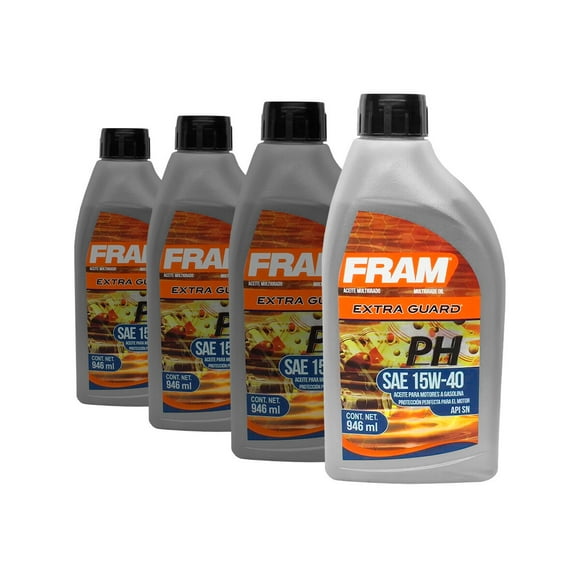 Aceite Mineral De Motor 15W40 Fram Extra Guard 4 Botellas