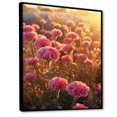 thumbnail image 2 of Designart "Sunset Pink Carnation Meadow" Carnations Floater Framed Canvas Wall Art, 2 of 5