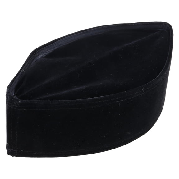 Sinyiin Muslim Men Velvet Black Kufi Hat Islamic Turkish Takke Foldable Autumn Winter Prayer Cap Bonnet Hijab Arabia Turban