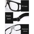 thumbnail image 3 of mmirethe Lunettes de Sport pour Hommes Réutilisables Lavables Lunettes de Protection Soccer pour Crosse Lunettes Sangle Élastique Ajustable Lunettes Transparentes 1 Ensemble, 3 of 6