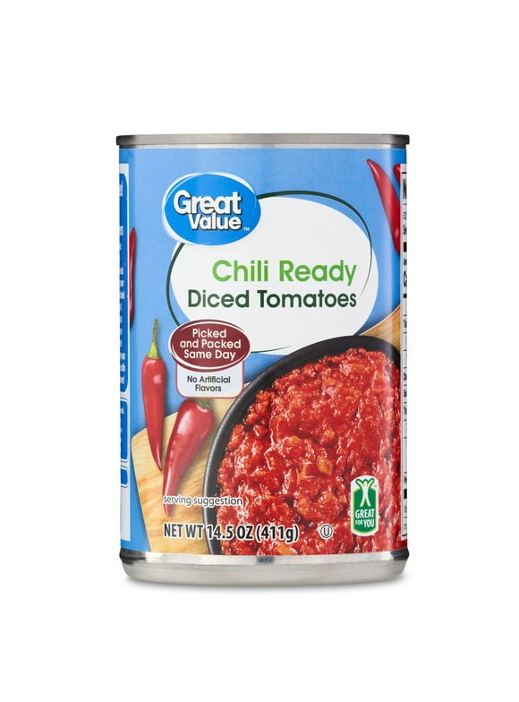 Great Value Chili Ready Diced Tomatoes, 14.5 oz