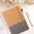 thumbnail image 5 of Cork & Linen Hardcover Notebook, 5.7X8.46inch Journal with Elastic Band, Lined Notebook with Pen Holder, Minimalist Notebook for Writing, Journaling, Work and Daily Planning, 5 of 5