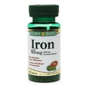 Natures Bounty Iron Supplement, 65mg, 100 Tablets