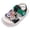 Black, variant on Toddler Closed-Toe Sandals, Cute Colorful Appliqué Hook-and-Loop T-Strap, Soft Non-Slip PU Sandals for Summer Play (White, 6-9 Months)