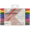 Zig Memory System Scroll & Brush Dual-Tip Markers 8/Pkg
