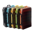 thumbnail image 4 of PASILI 2Pcs Double Sided Fishing Tackle Boxes 14 Compartments Lures Organizer A Handle, 4 of 7