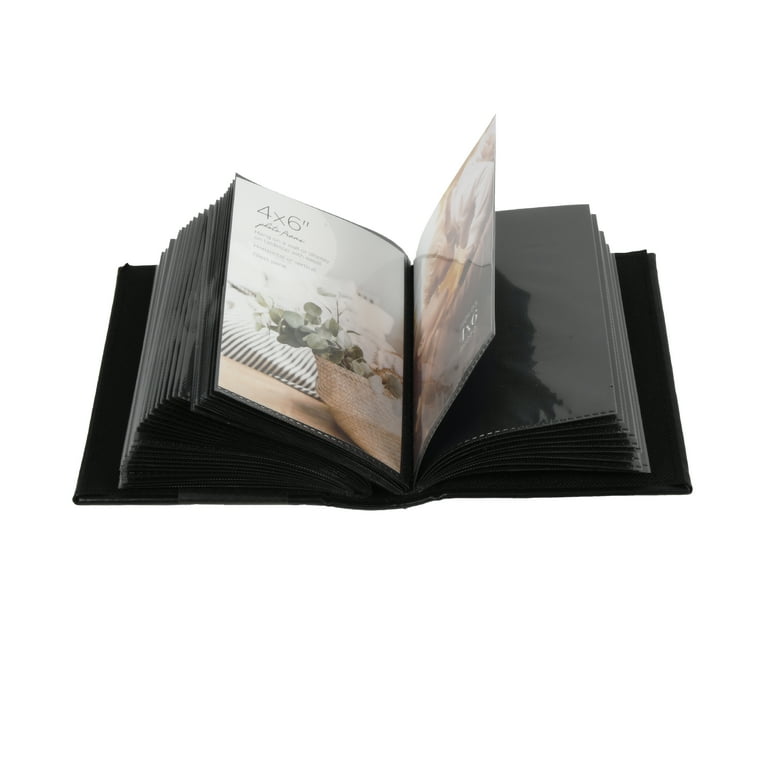 New View Gifts Faux Leather Mini Photo Album-Black - Walmart.com