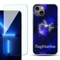 thumbnail image 1 of Slim-Fit Gel TPU Phone Case for iPhone 14, with Tempered Glass Screen Protector, by OneToughShield ® - Sagittarius, 1 of 4