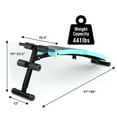 thumbnail image 3 of Yardi Yard Abdominal Twister Trainer with Adjustable Height Exercise Bench-Blue, Foldable Hyperextension Roman Chair w/Back Extension, 3 of 9