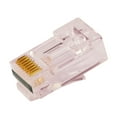 thumbnail image 2 of Simply45 Cat6 Pass Through RJ45 Crimp Connectors, Solid 23AWG/Stranded 26-24AWG, Green Tint, Clamshell 50 pieces, 2 of 9