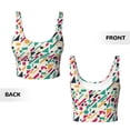 thumbnail image 6 of Rateoe Colorful Spots Print Womens' Sports Bras Scoop Neck Sports Vest- Padded U Back Seamless High Impact Support, 6 of 7