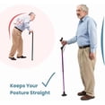 thumbnail image 2 of Bastón Medical King para hombre y mujer, con equilibrio especial, 10 alturas ajustables, plegable y portátil, cómodo (morado), 2 of 5