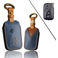 thumbnail image 1 of ontto 3-Button Car Key Cover Leather Key Holder for Lexus GS300 RX350 IS350 GS450h LX570 Blue, 1 of 4