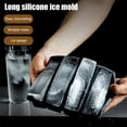 thumbnail image 3 of LWVITH Large Ice Model Silicone Molds Food Grade Ice Tray for Freezer Kitchen Gadgets for Home Bar Party Ice Making Box with Lid Black 6.89x5.71x1.57 Inch for Whiskey Cocktail, 3 of 6