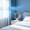 thumbnail image 6 of Rechargeable Plastic Table and Floor Fan - Adjustable Height, 5-Speed, Battery-Powered, USB-C Charging - Portable Quiet Fan for Bedroom, Desk, Balcony, Living Room White, 6 of 6