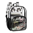 thumbnail image 5 of ALAZA Clear Backpack Vintage Frogs Cartoon PVC Transparent BookBag, 5 of 7