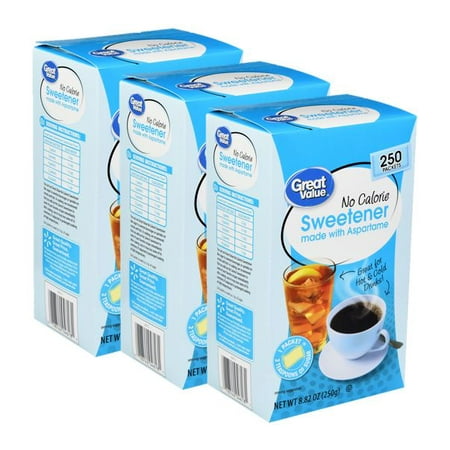 (750 Packets) Great Value Aspartame Sweetener (Best Artificial Sweetener For Baking)