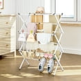 thumbnail image 5 of Clothes Drying Rack, KK KINGRACK Sturdy Extendable Laundry Drying Rack, Foldable Steel Drying Racks, White, 5 of 9